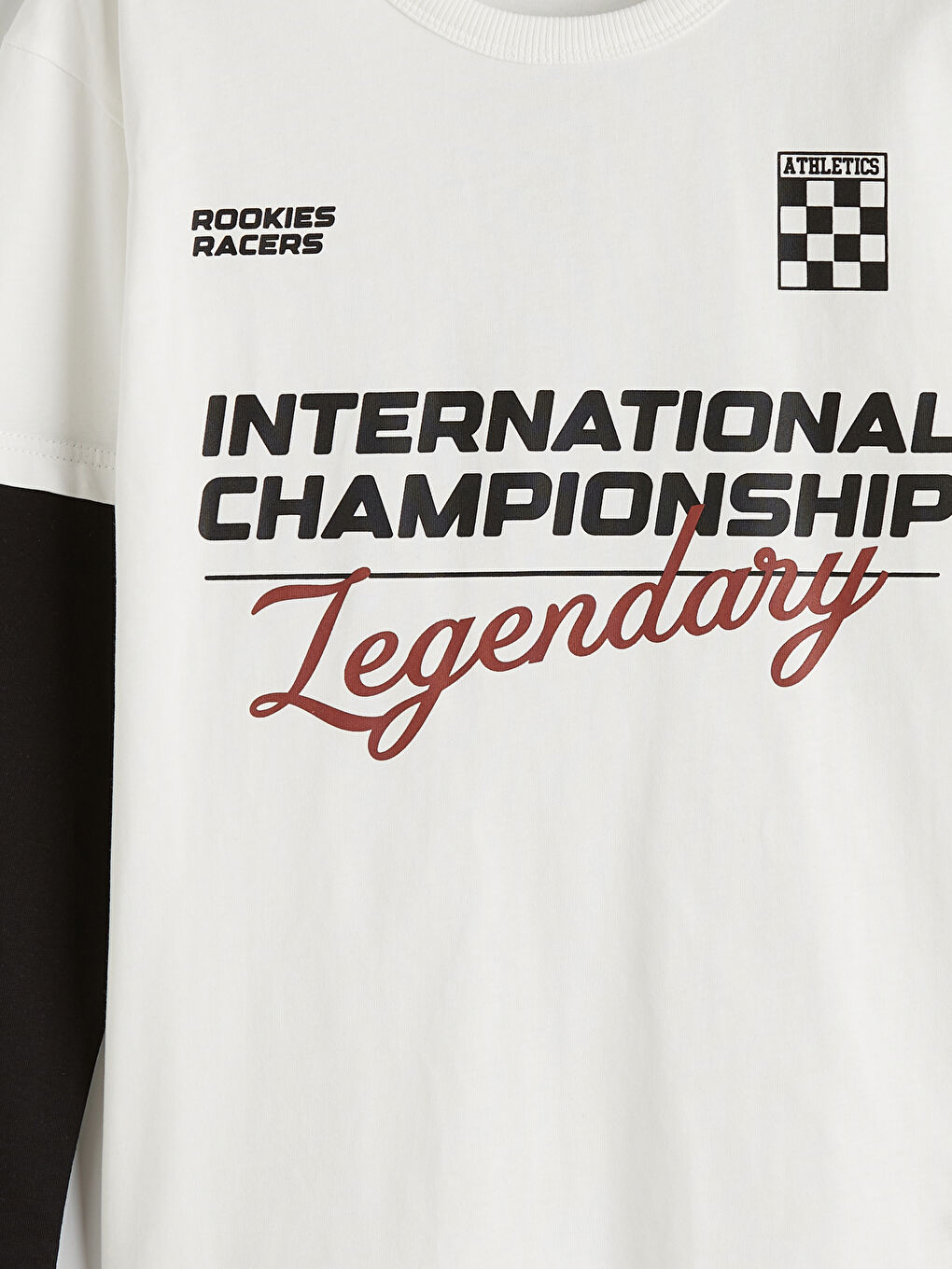 Ekru Bisiklet Yaka Baskılı Erkek Çocuk Tişört-3