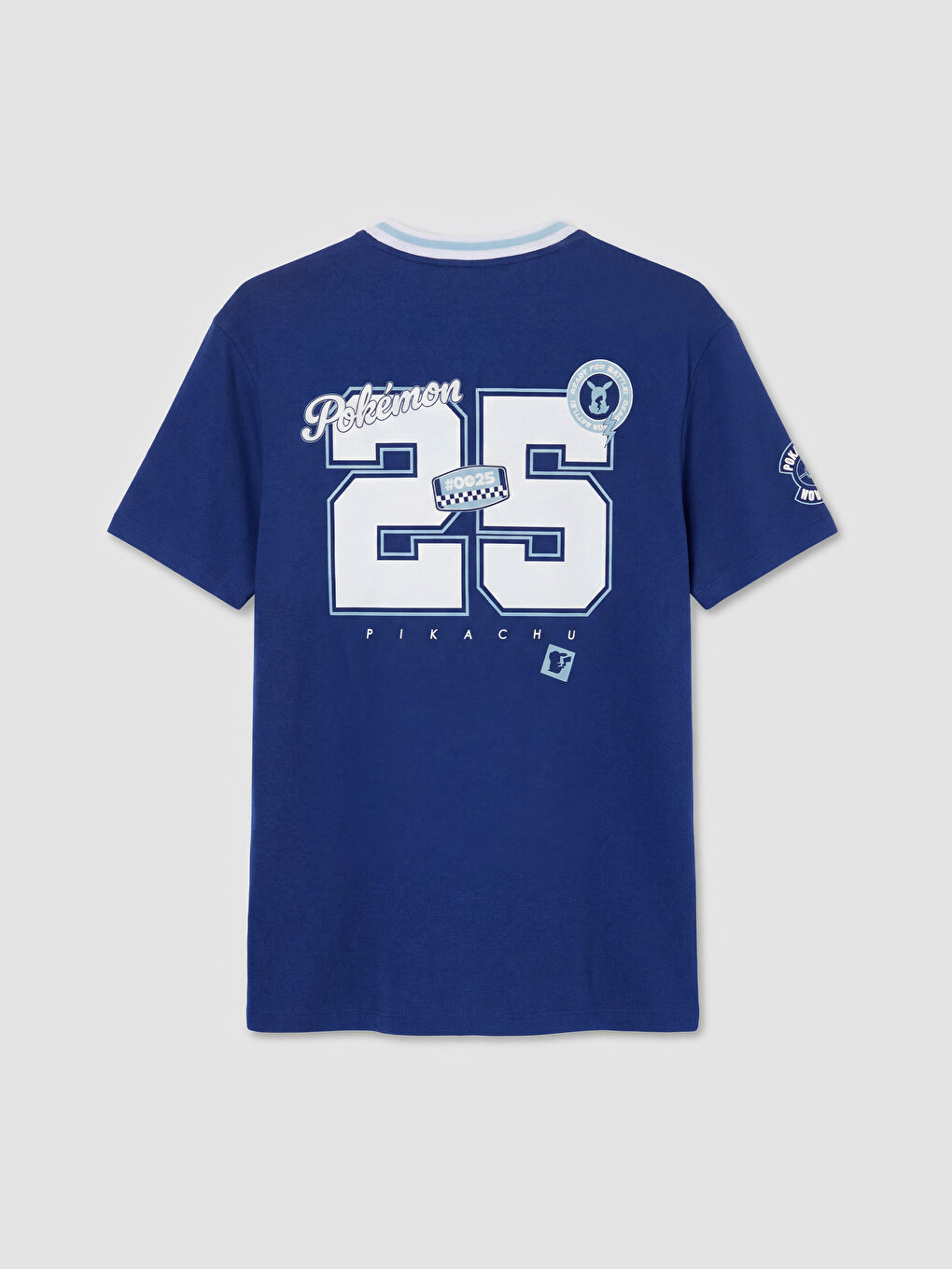 Lacivert Oversize Pokémon Baskılı Erkek Tişört-1