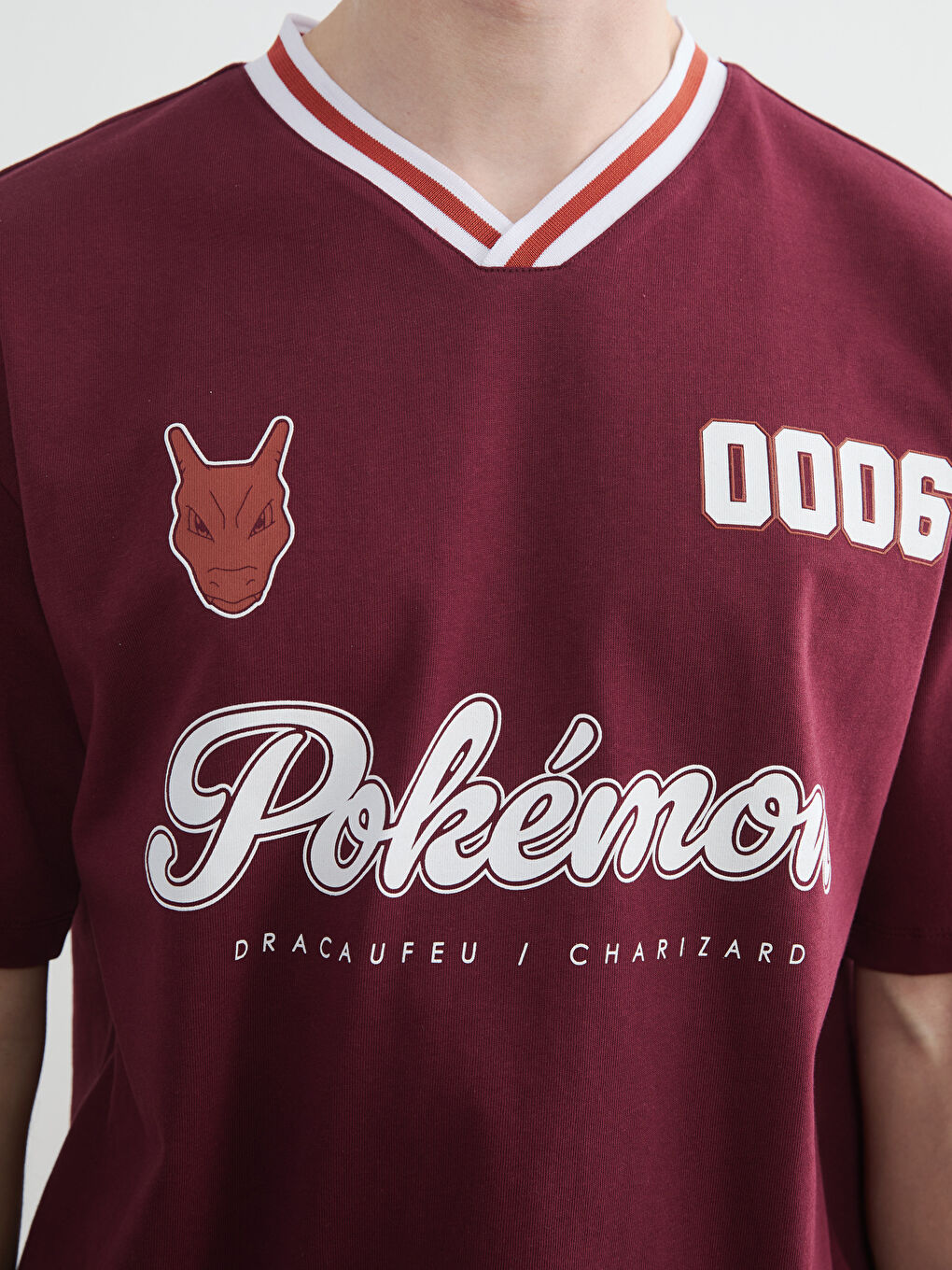 Bordo Pokemon Baskılı Erkek Tişört-2
