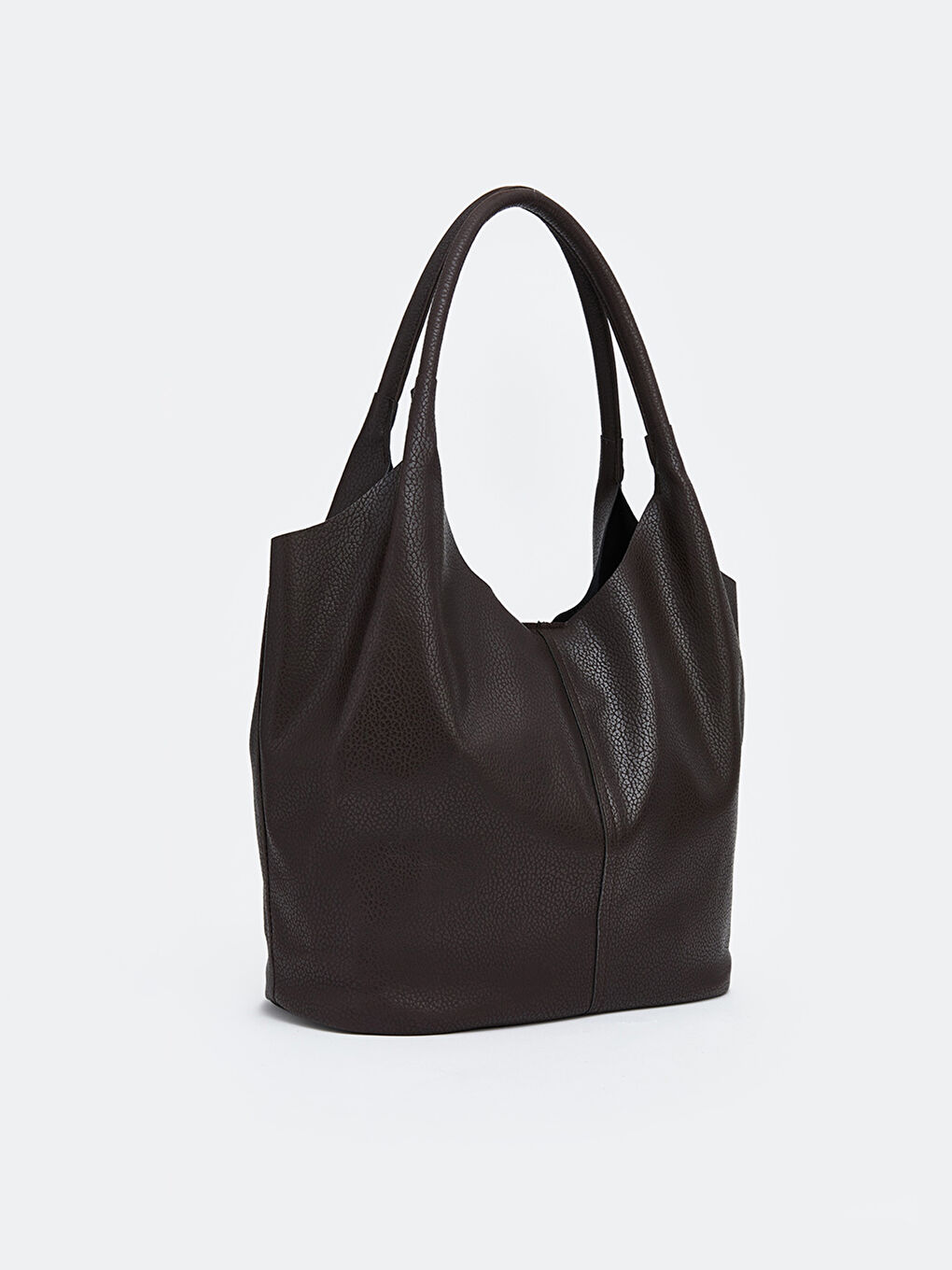 Kahverengi Deri Görünümlü Kadın Omuz Çantası-1