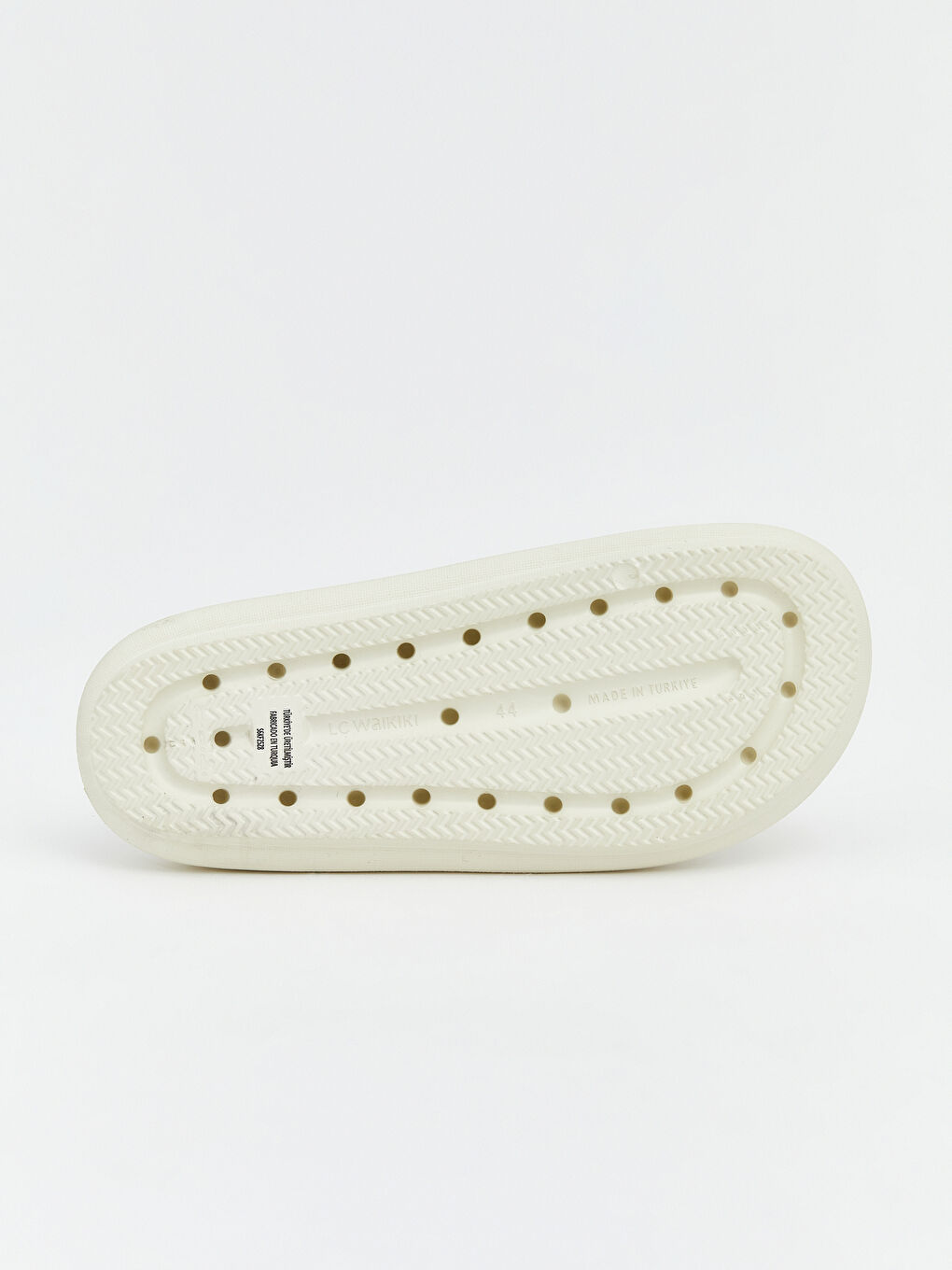 Bej Baskılı Tek Bantlı Erkek Terlik-3