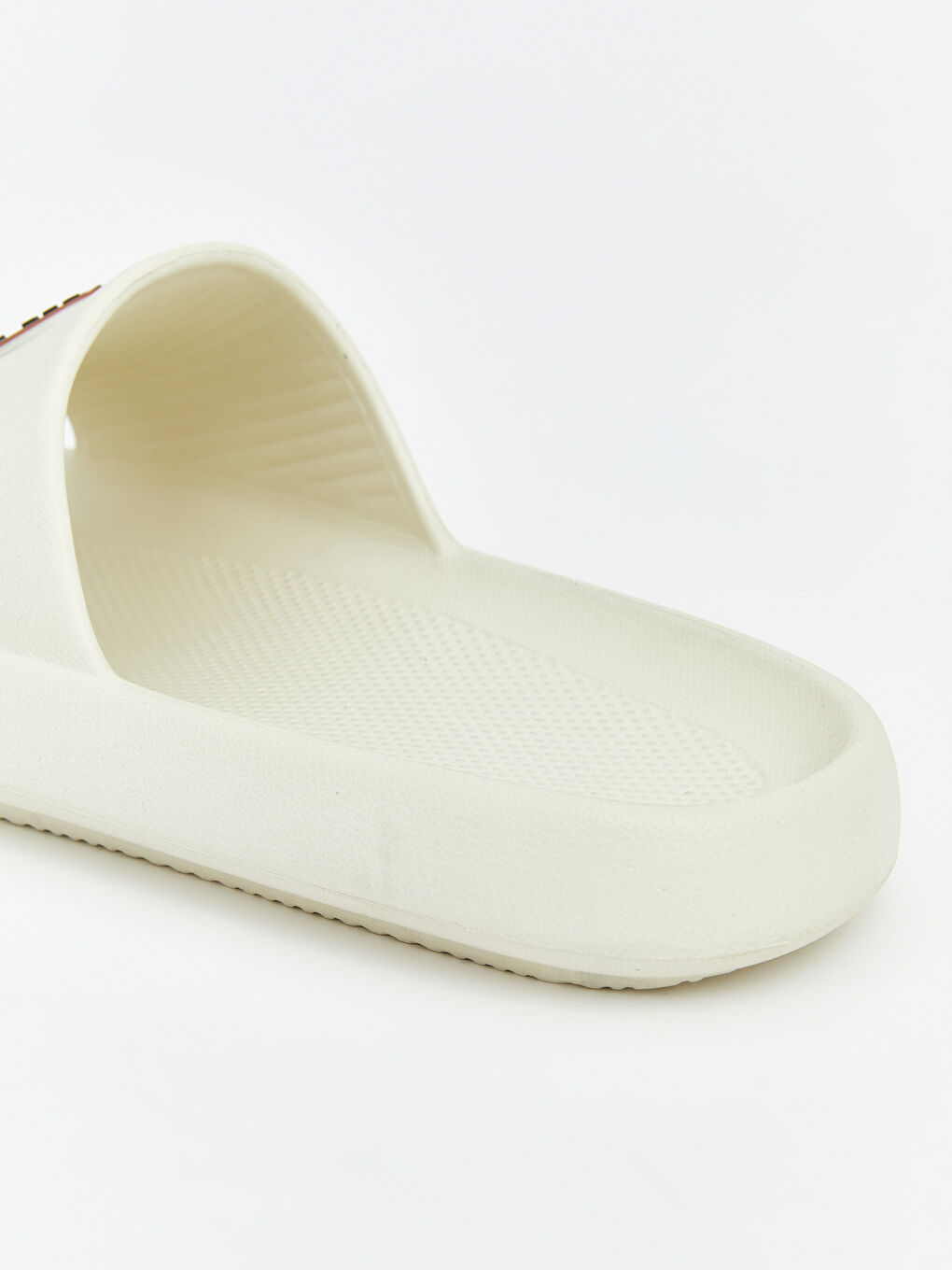 Bej Baskılı Tek Bantlı Erkek Terlik-4