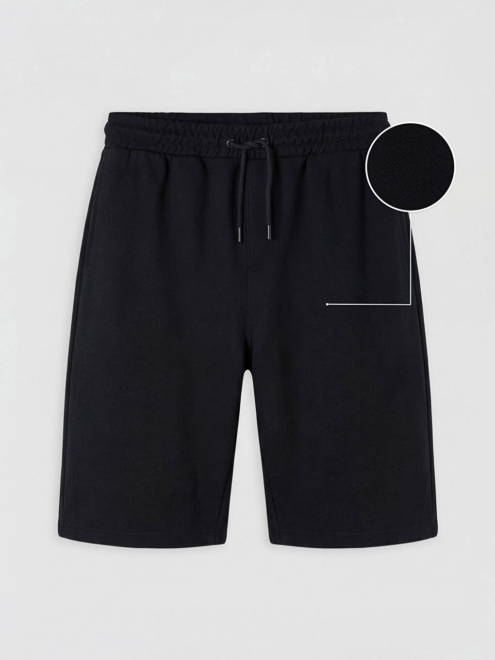 Siyah Standart Kalıp Erkek Şort