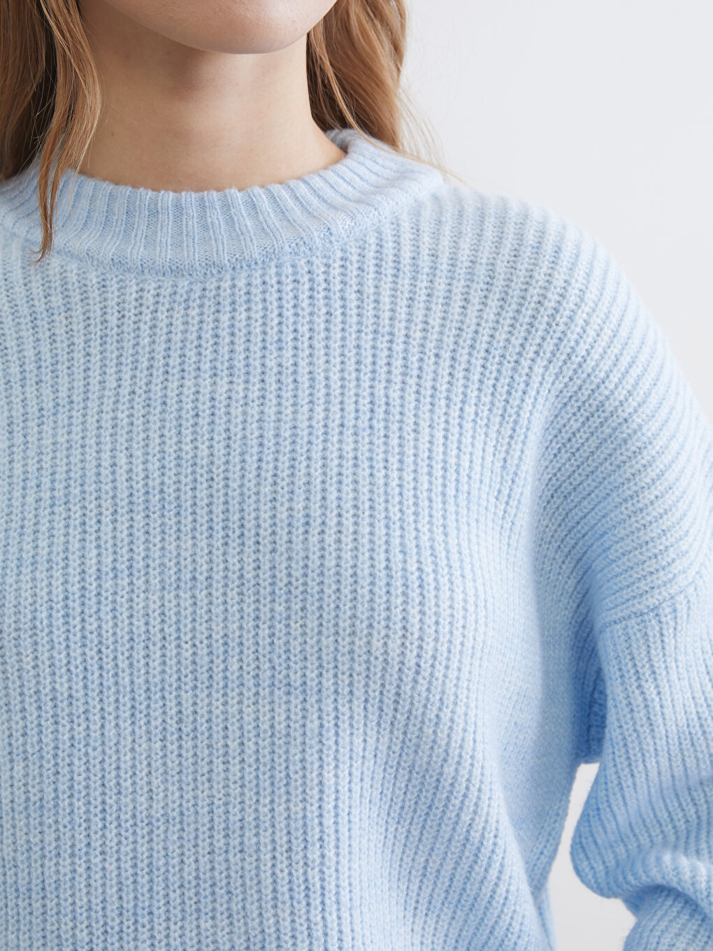 Mavi Bisiklet Yaka Oversize Kadın Triko Kazak-2