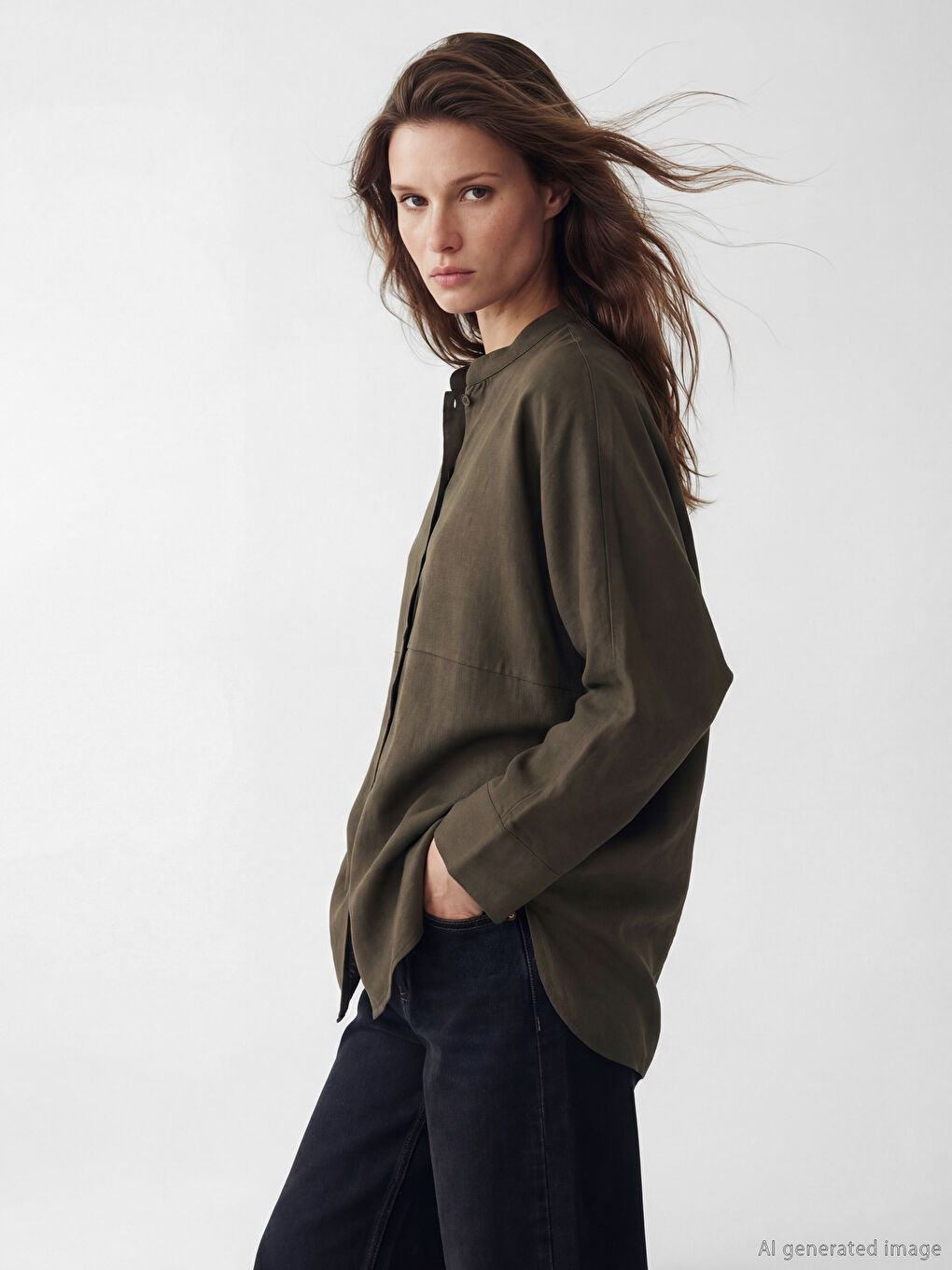 Woman KHAKI Shirt Tunic