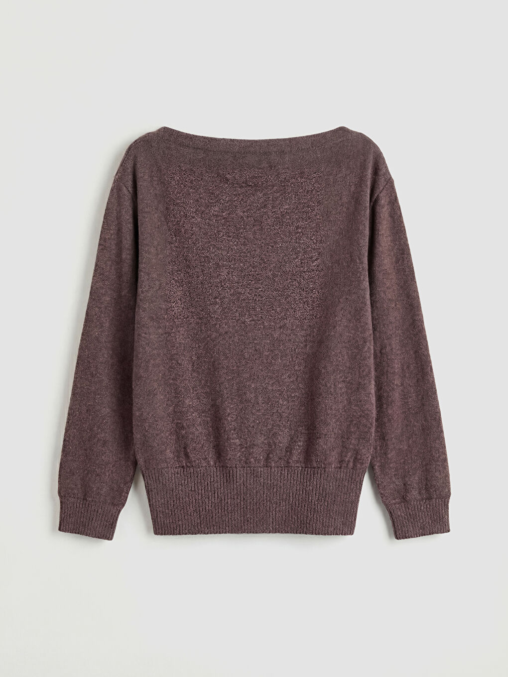 Kahverengi Kayık Yaka Bluz-1