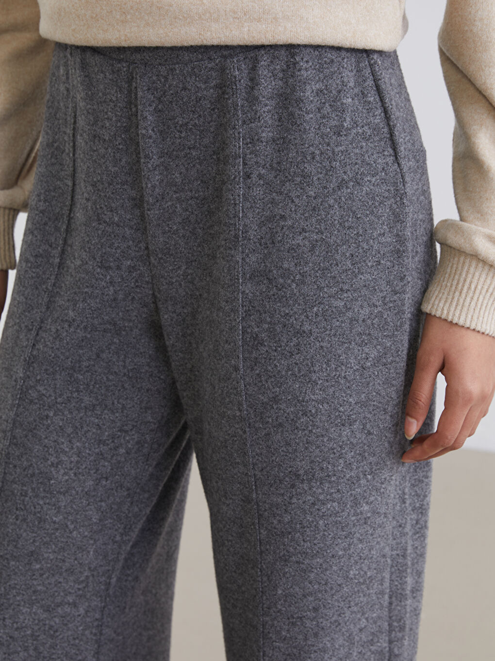 ელასტიური წელის ფართო შარვალი ქალებისთვის-2