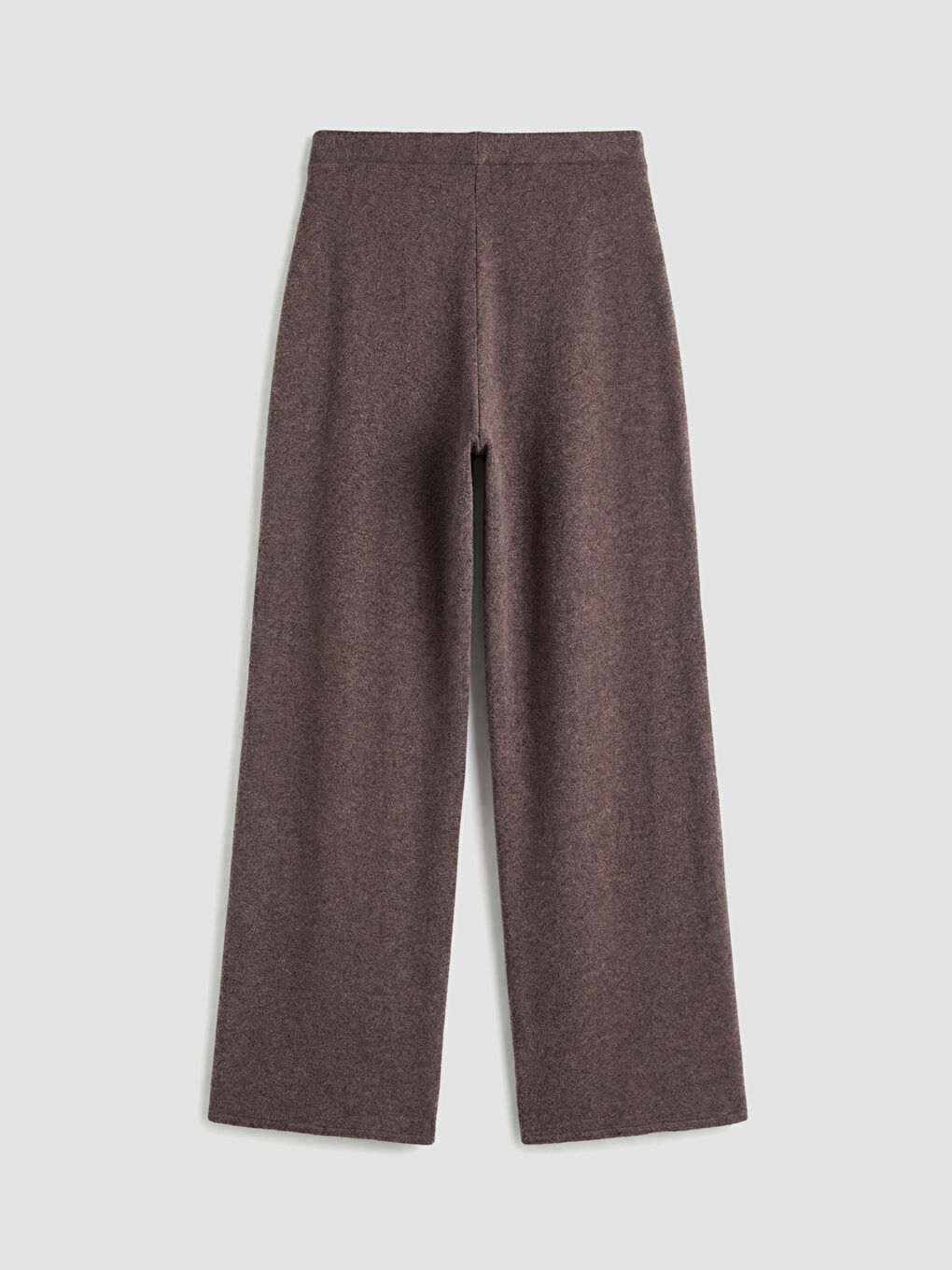 Kahverengi Beli Lastikli Geniş Paça Kadın Pantolon-1