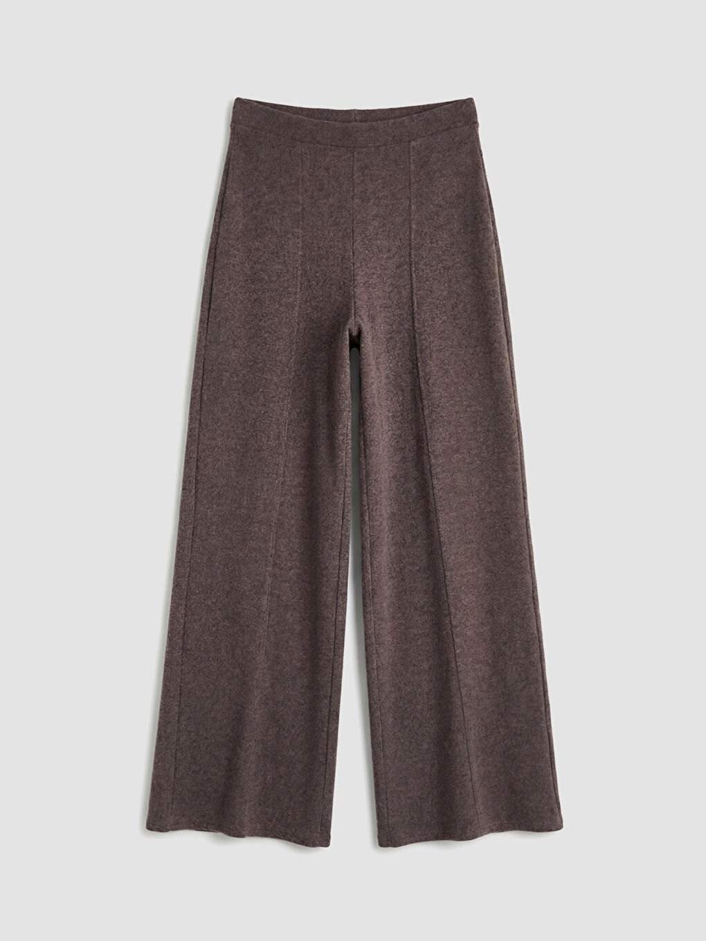 Kahverengi Beli Lastikli Geniş Paça Kadın Eşofman Altı