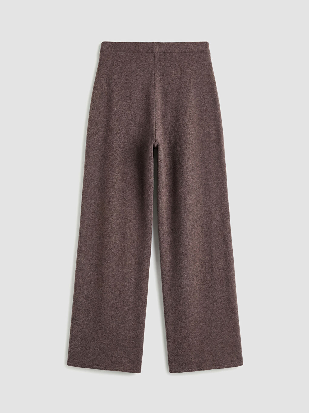 Kahverengi Beli Lastikli Geniş Paça Kadın Eşofman Altı-1