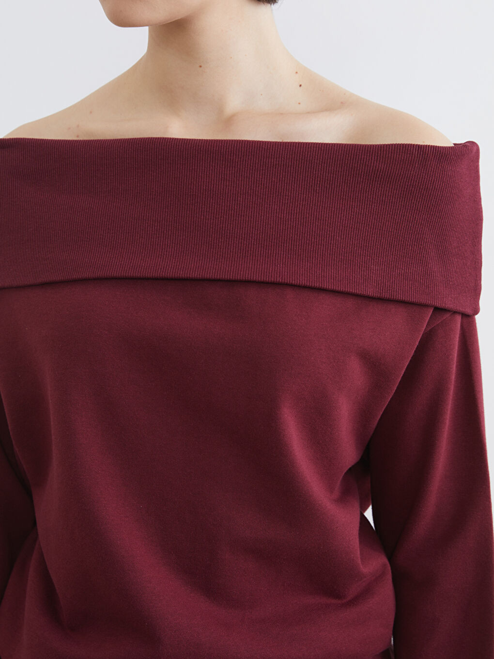 Women's Boat Neck Sweatshirt-2