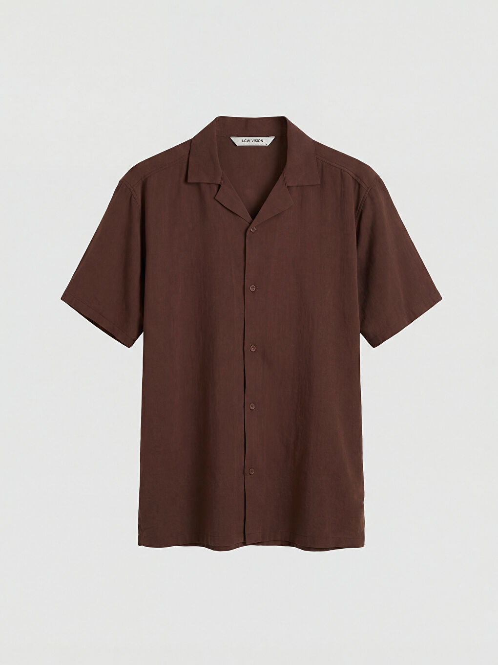 Kahverengi Regular Fit Krinkle Erkek Gömlek-3