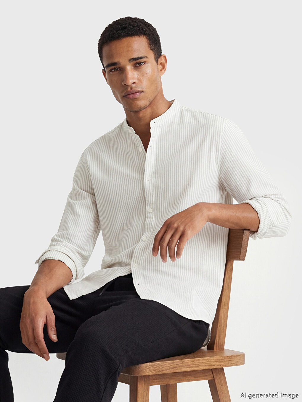 Man Beige Shirt