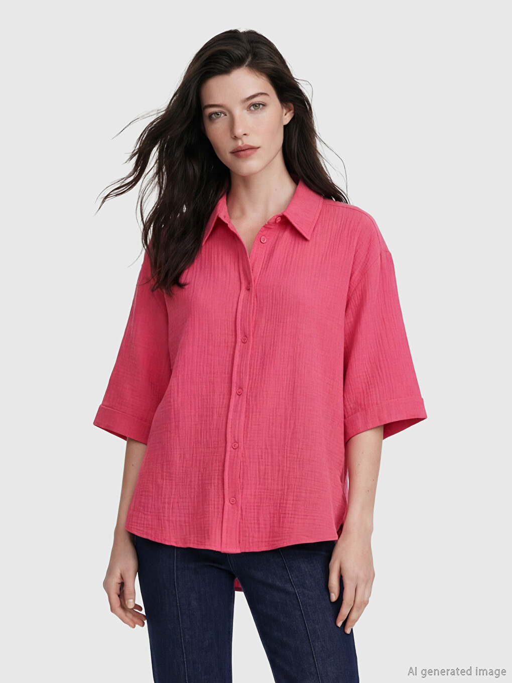 Oversize Muslin Women's Shirt