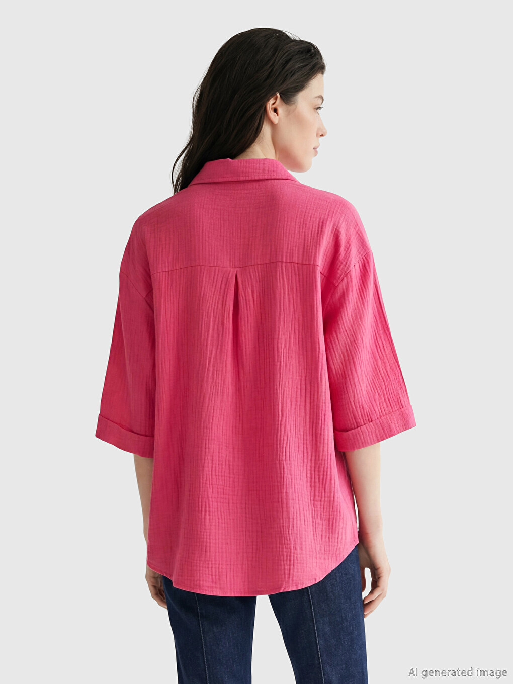 Oversize Muslin Women's Shirt-2