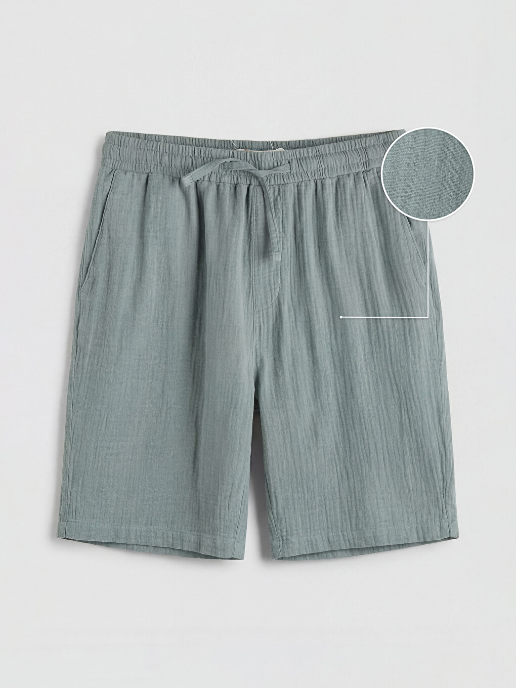 Yeşil Regular Fit Erkek Şort-4