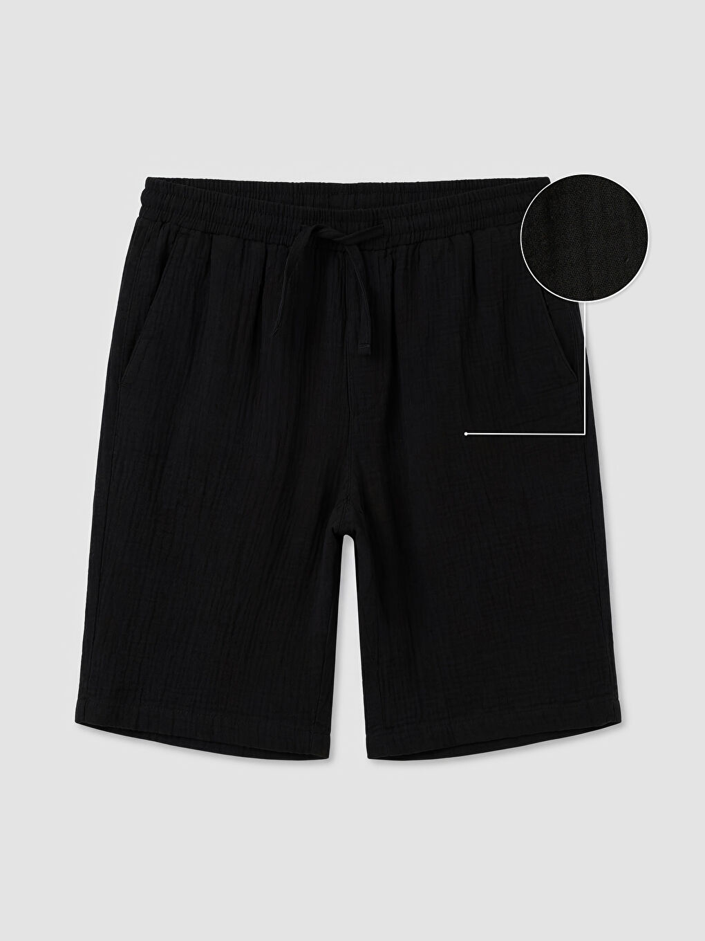 Siyah Regular Fit Erkek Şort