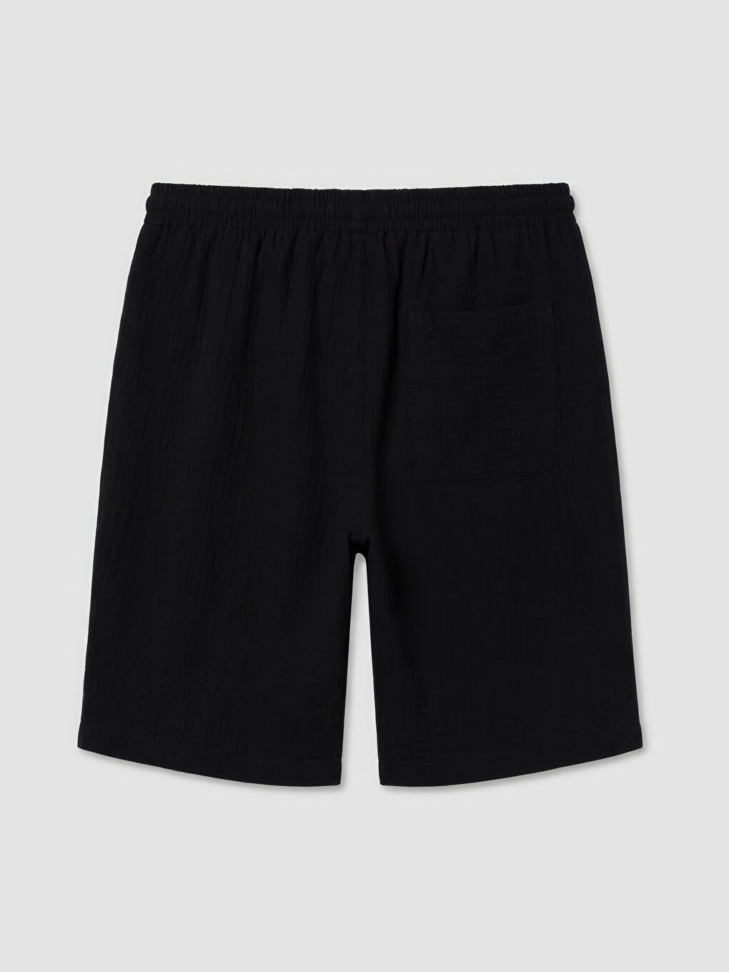 Siyah Regular Fit Erkek Şort-1