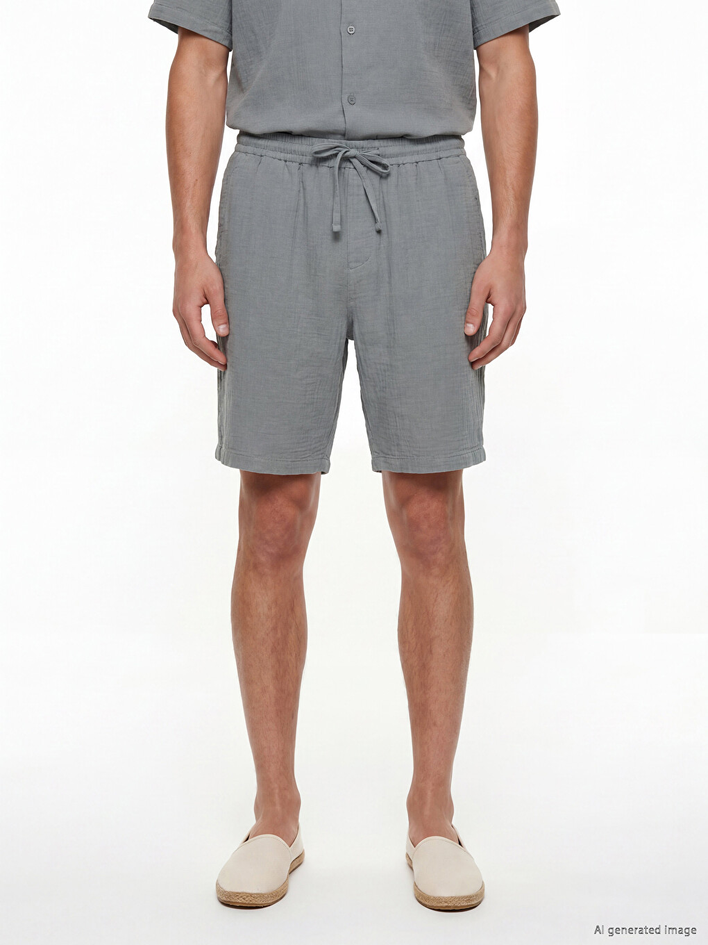 Yeşil Regular Fit Erkek Şort-1