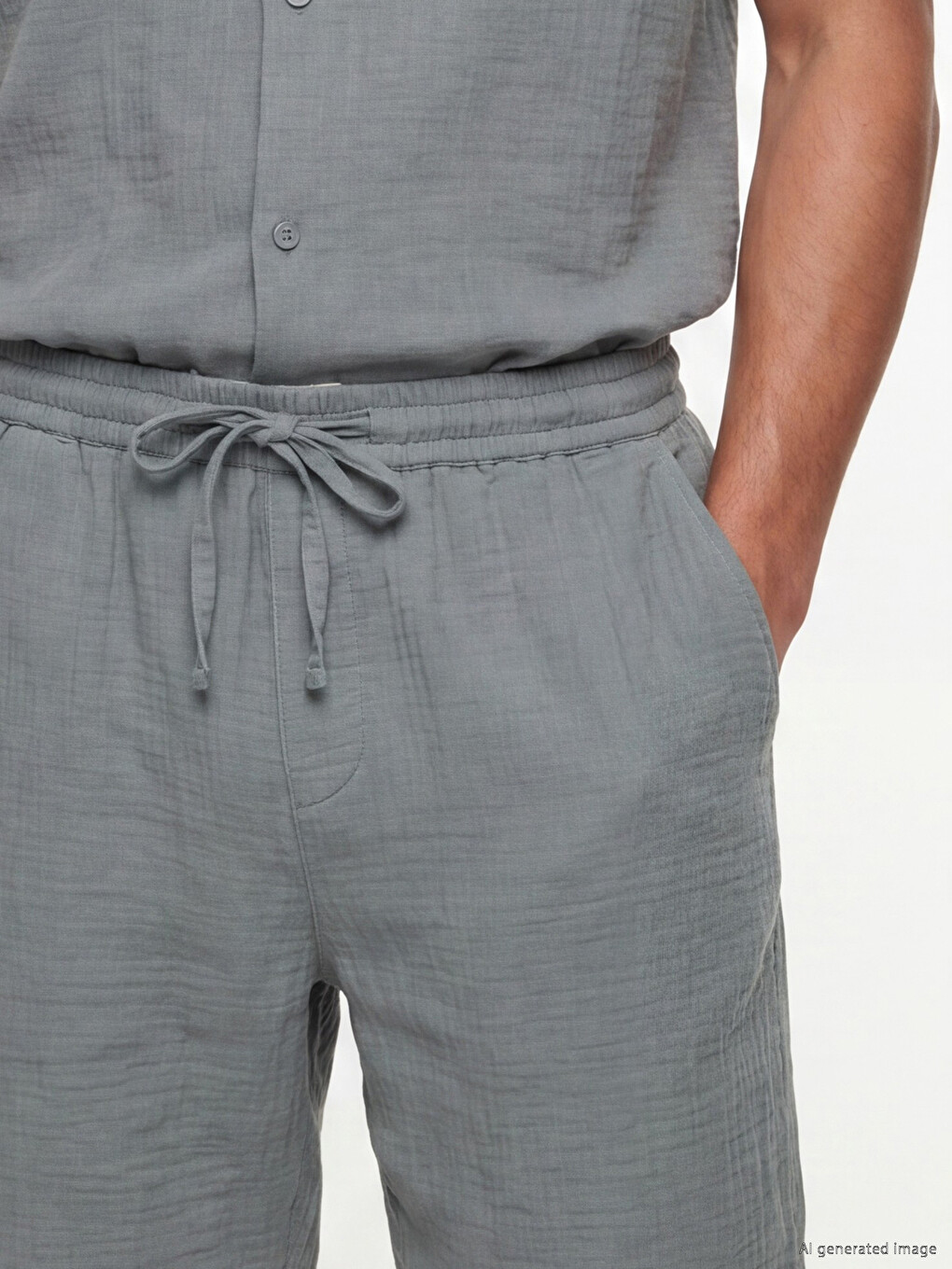 Yeşil Regular Fit Erkek Şort-2