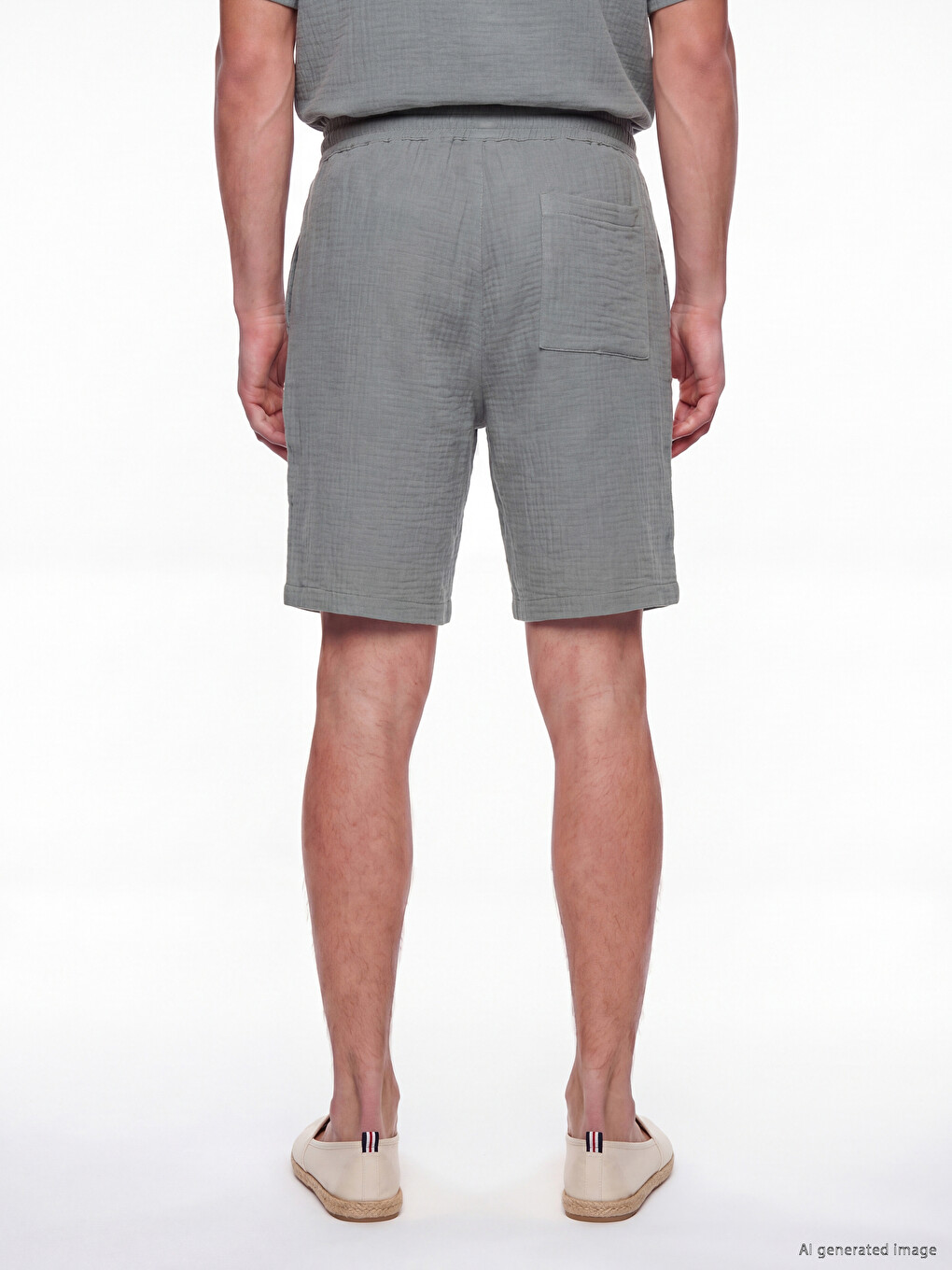 Yeşil Regular Fit Erkek Şort-3