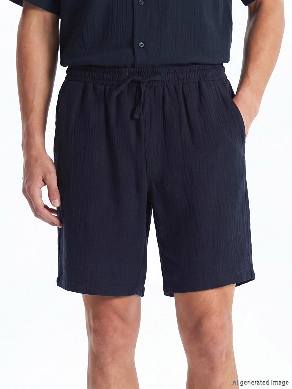 Lacivert Regular Fit Erkek Şort-2