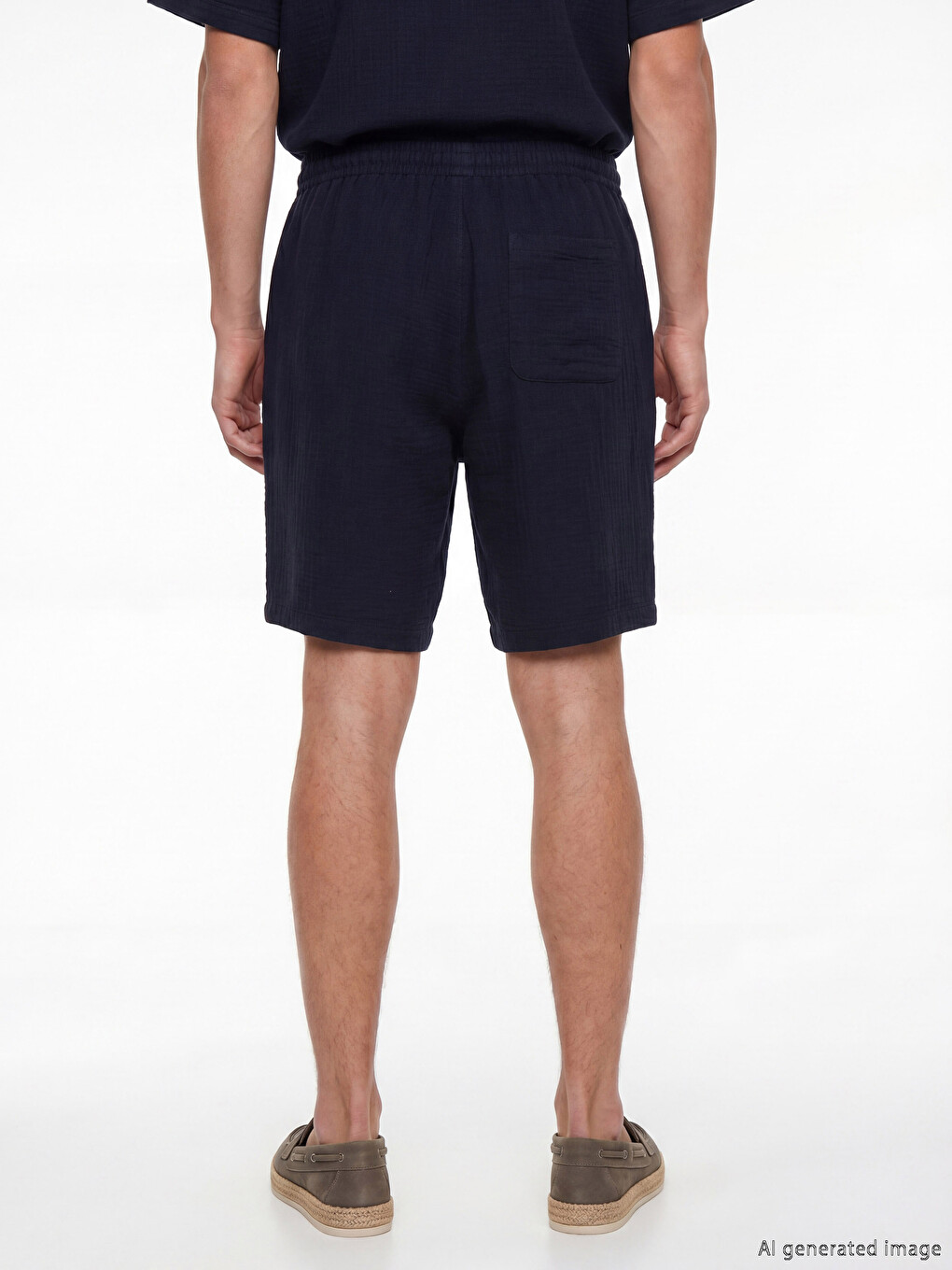 Lacivert Regular Fit Erkek Şort-3