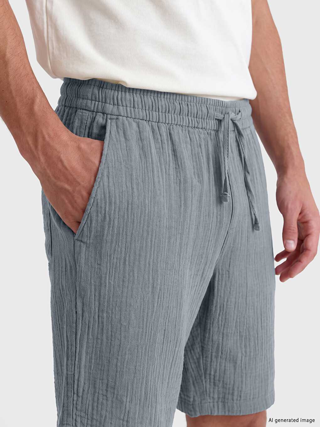 Yeşil Regular Fit Erkek Şort-2