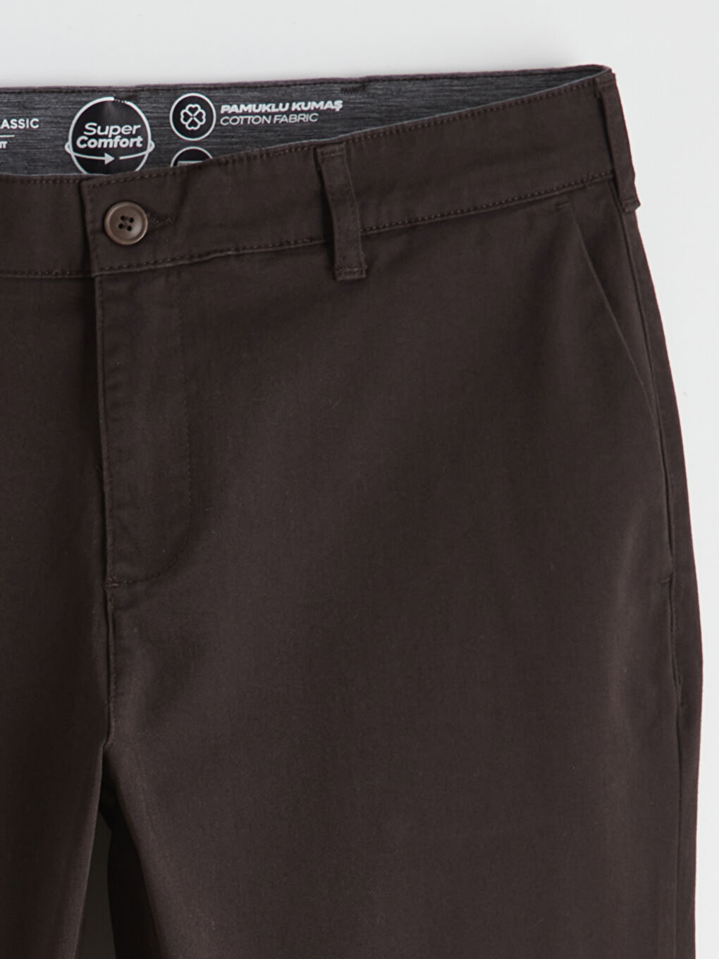 Kahverengi Standart Kalıp Erkek Chino Pantolon-2