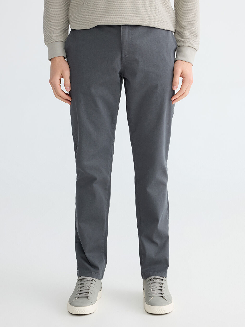 Antrasit Standart Kalıp Erkek Chino Pantolon