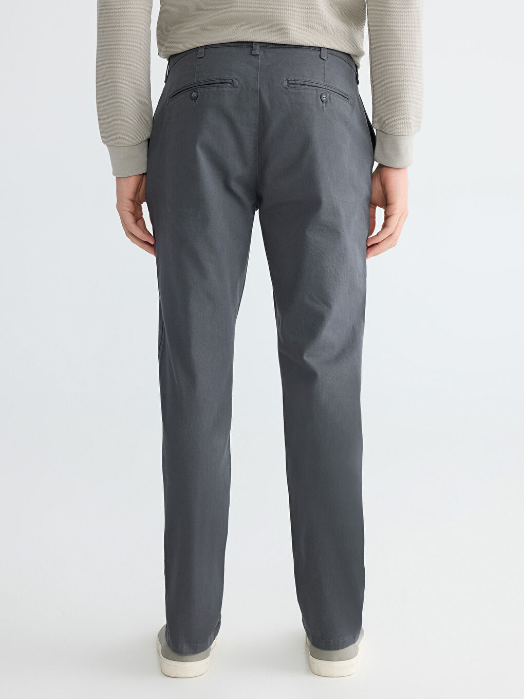 Antrasit Standart Kalıp Erkek Chino Pantolon-2