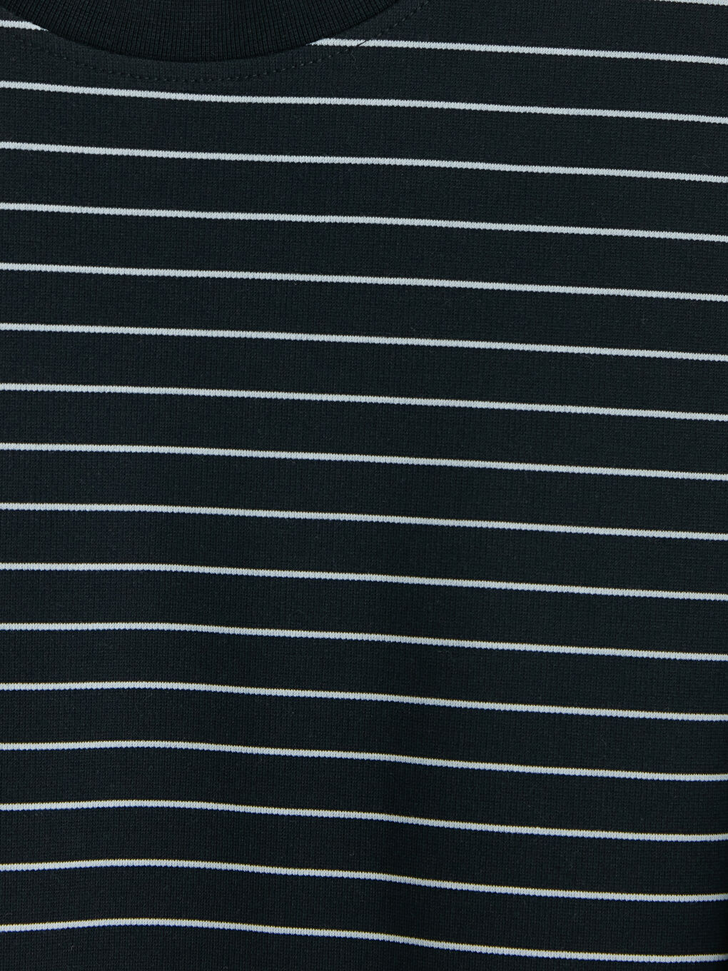 Lacivert Bisiklet Yaka Çizgili Erkek Sweatshirt-2