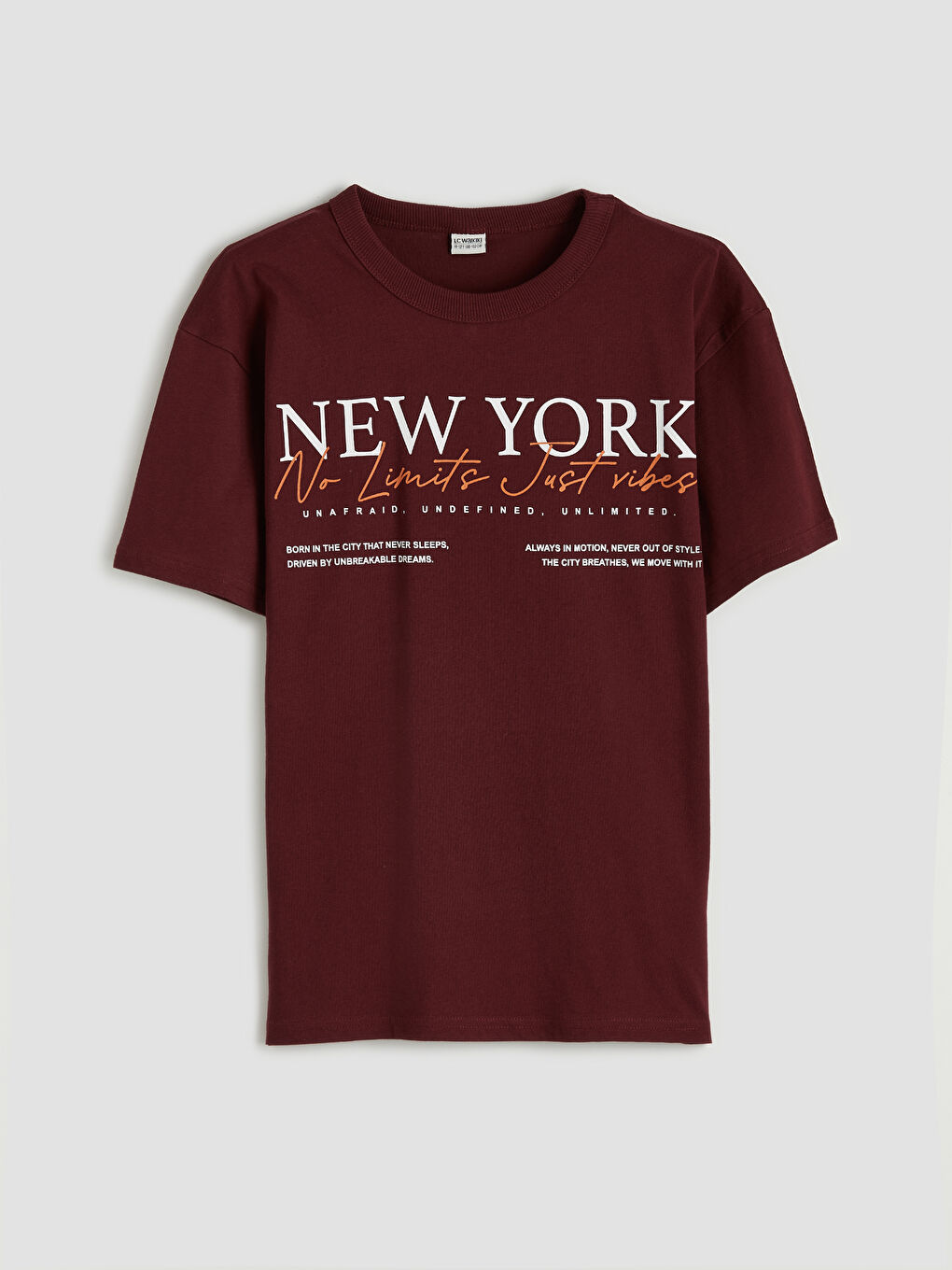 Boys' Crew Neck New York Printed T-Shirt