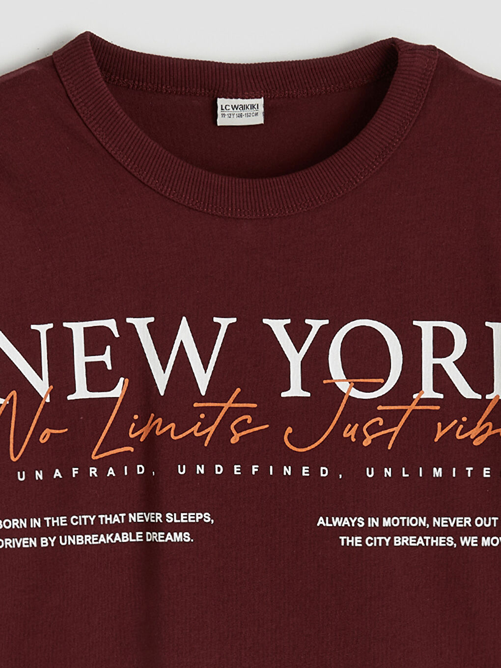 Boys' Crew Neck New York Printed T-Shirt-2