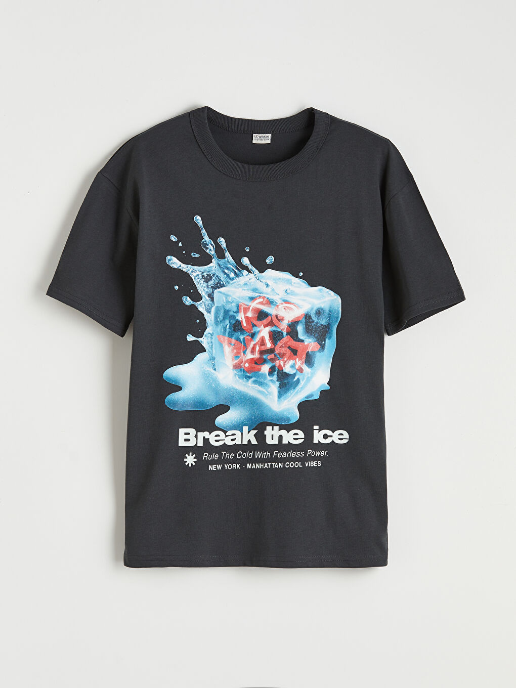 Antrasit New York Baskılı Erkek Çocuk Tişört