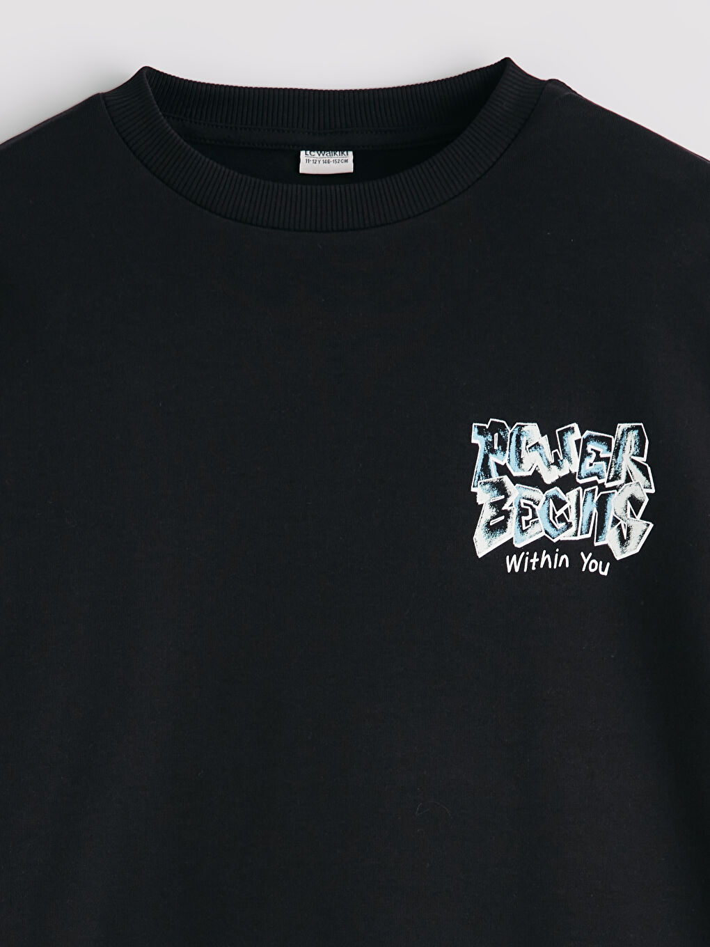 Siyah Baskılı Erkek Çocuk Sweatshirt-2