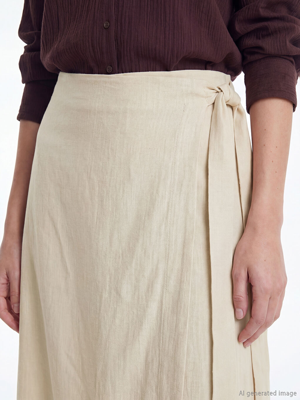 Tie-Waist Wrap Skirt-2