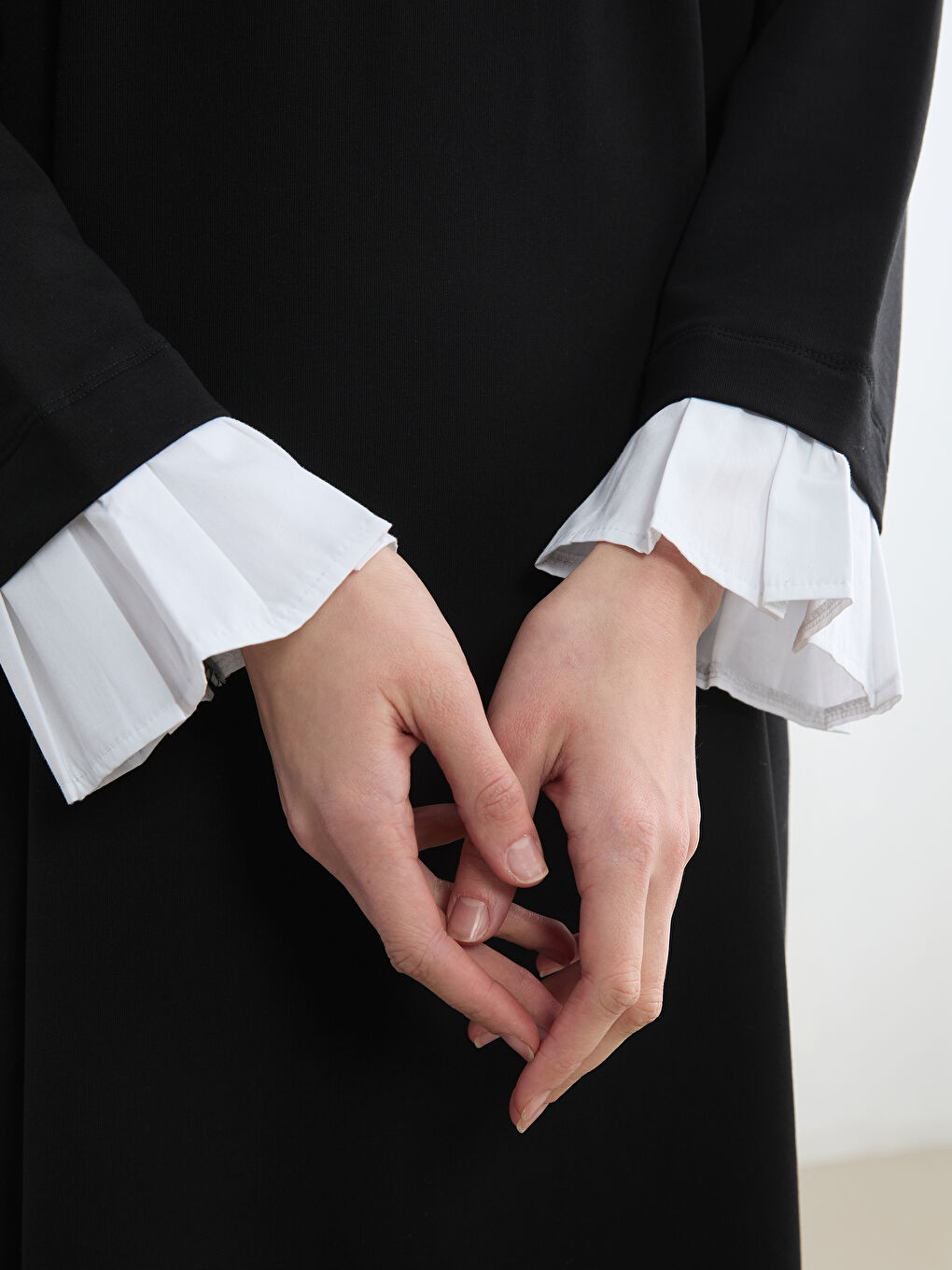 Crew Neck Sweatshirt Dress-2