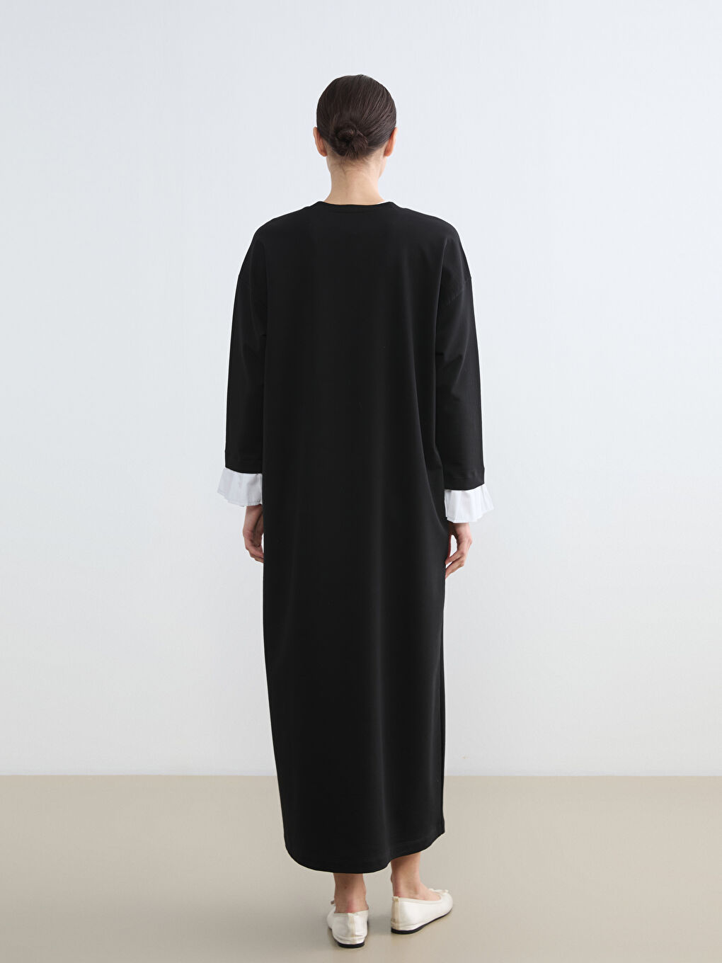 Crew Neck Sweatshirt Dress-3