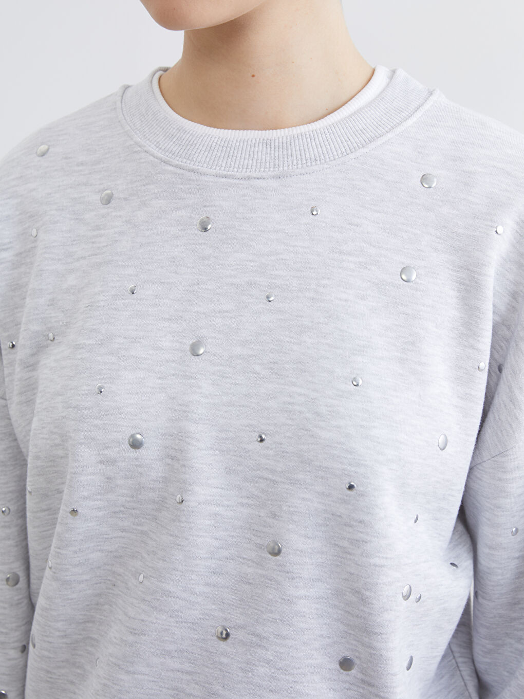 كنزة رياضية رمادي امرأة-2