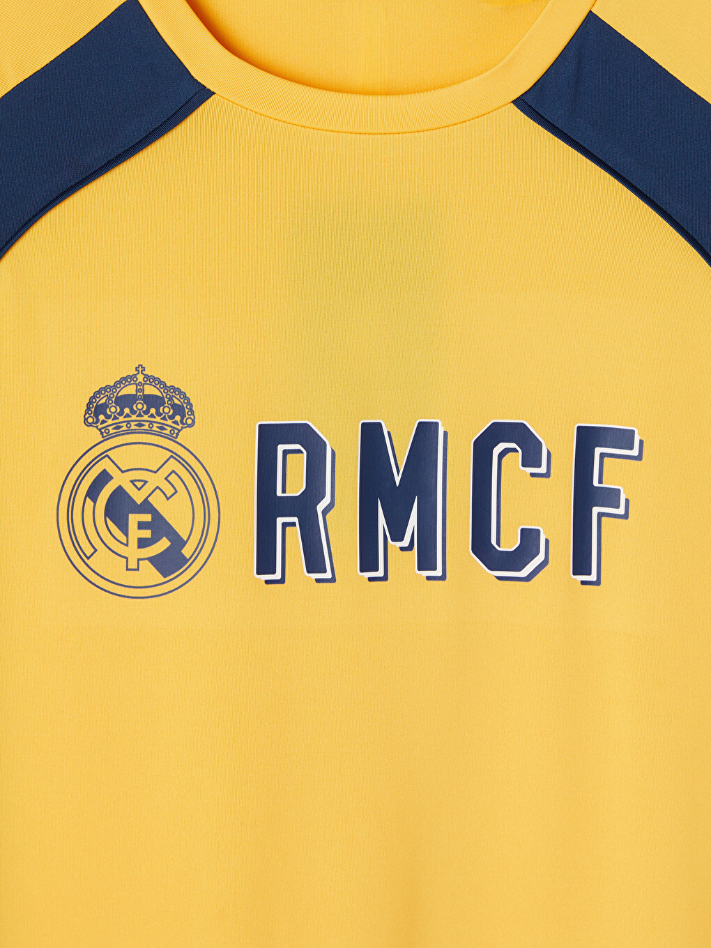 Sarı Real Madrid Baskılı Erkek Spor Tişört-2