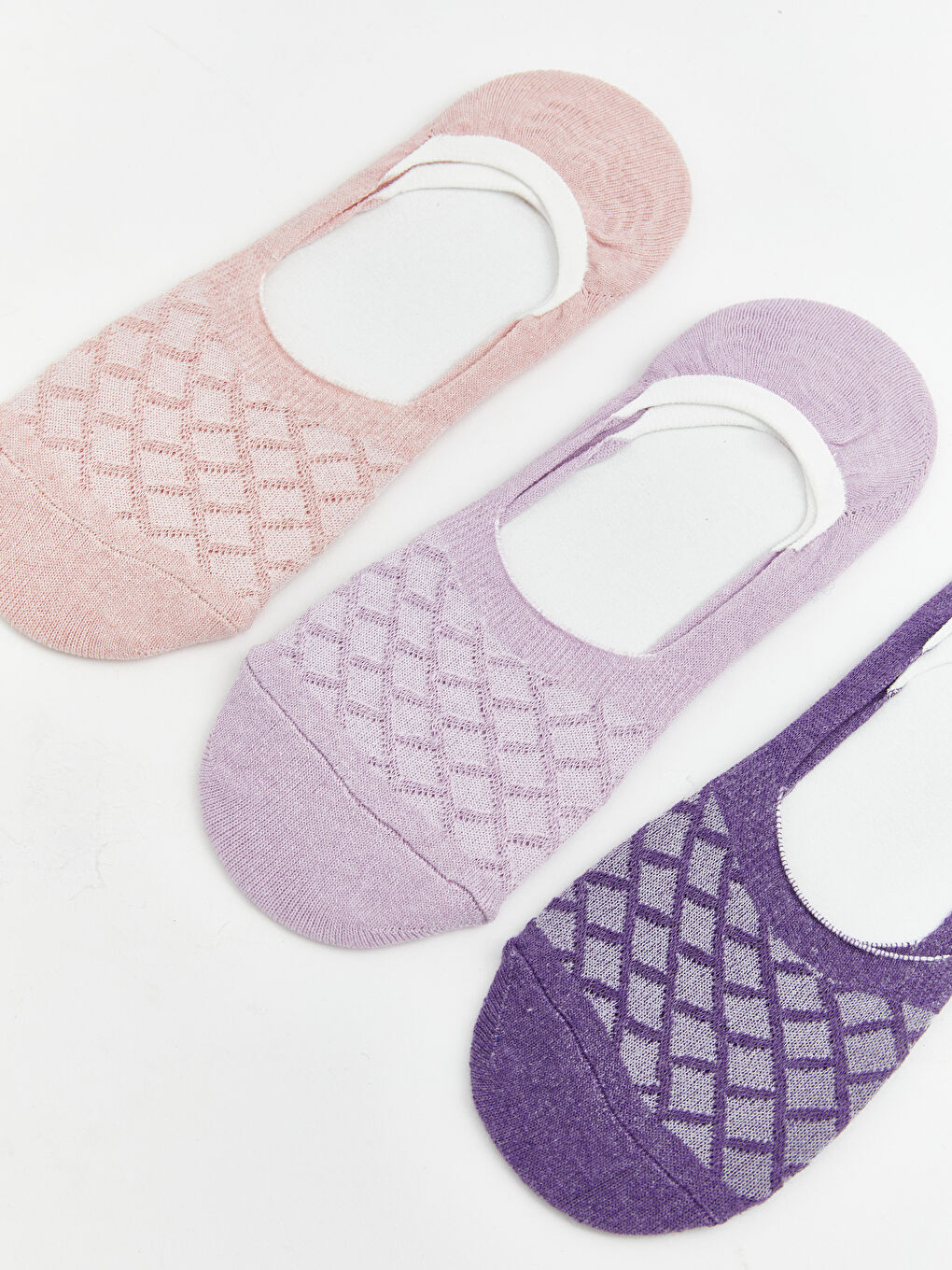 Antrasit Desenli Kadın Babet Çorap 3'lü -2