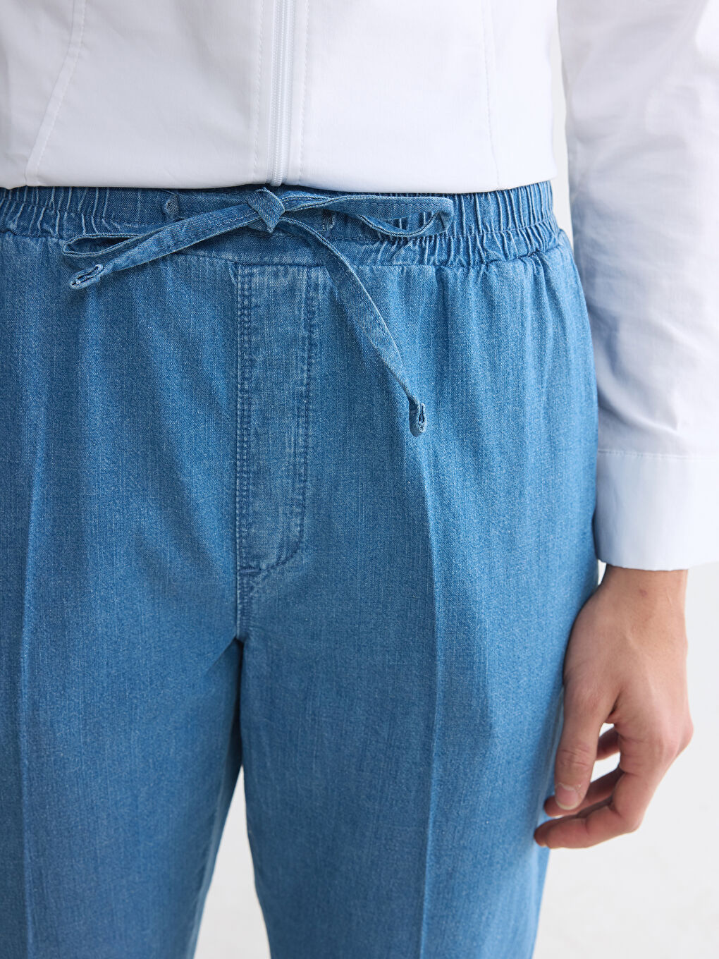 Mavi Carrot Fit Keten Karışımlı Kadın Jean Pantolon-2