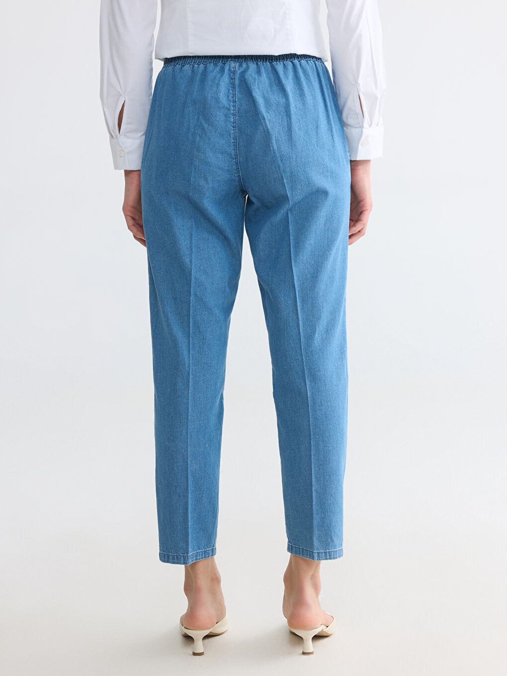 Mavi Carrot Fit Keten Karışımlı Kadın Jean Pantolon-3