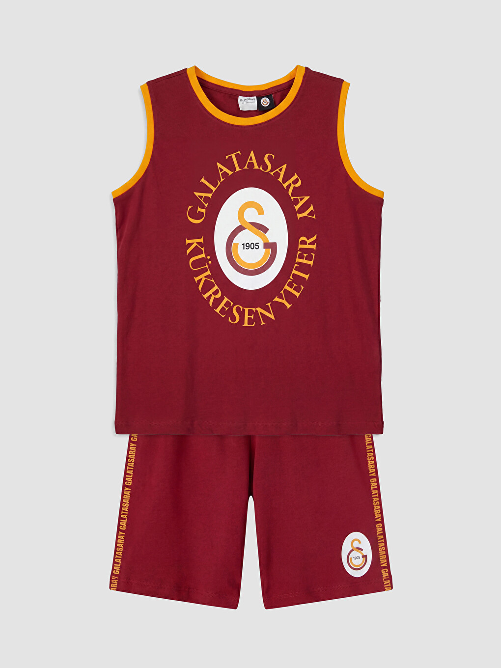 Kırmızı Galatasaray Baskılı Erkek Çocuk Şortlu Pijama Takımı