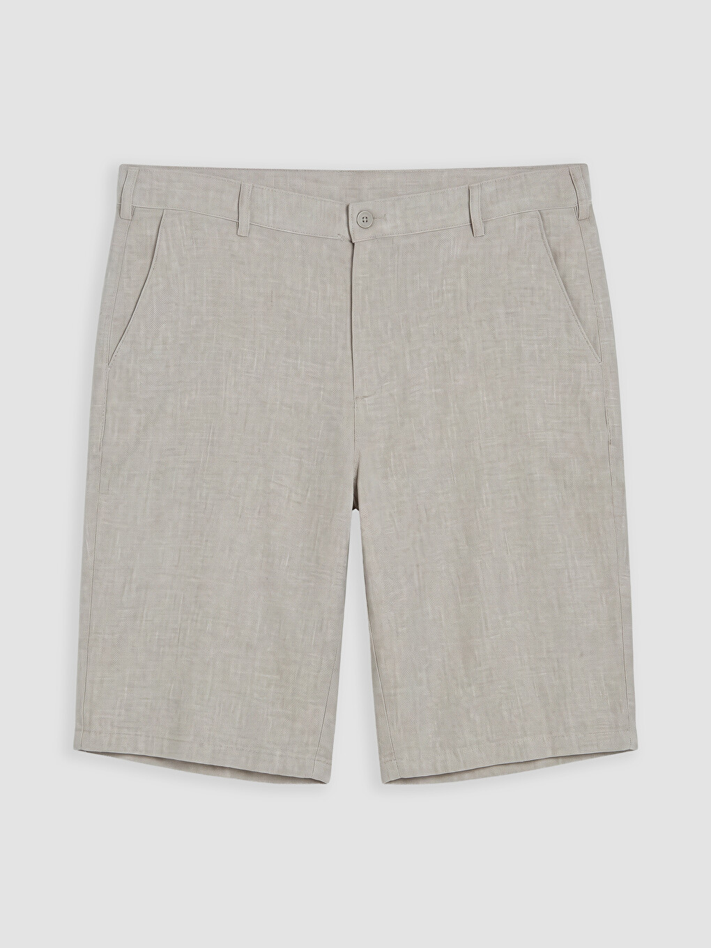 Regular Fit Linen Blend Men's Shorts-4
