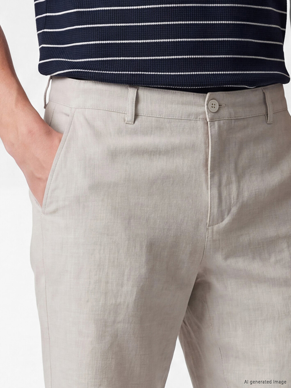 Regular Fit Linen Blend Men's Shorts-2