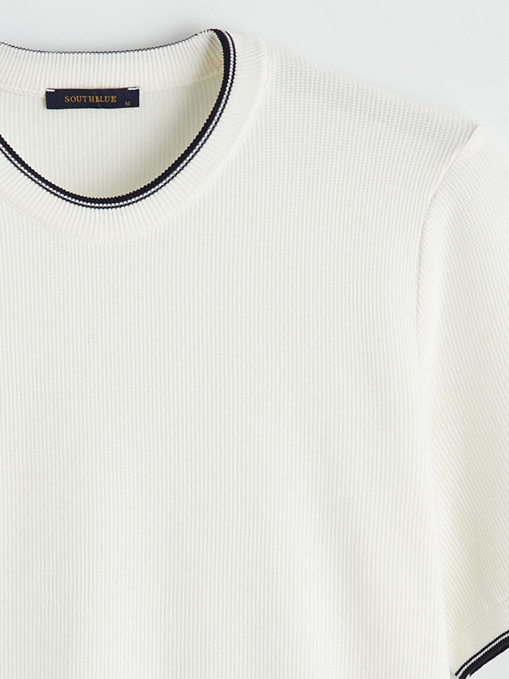 Ekru Bisiklet Yaka Erkek Triko Kazak-7