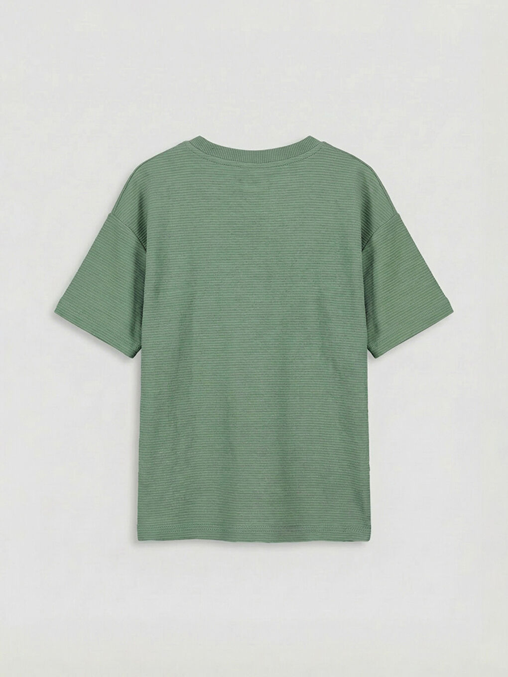 Yeşil Bisiklet Yaka Erkek Çocuk Tişört-1