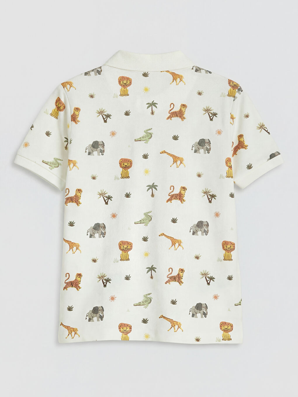 Ekru Hayvan Desenli Erkek Çocuk Şortlu Takım-2